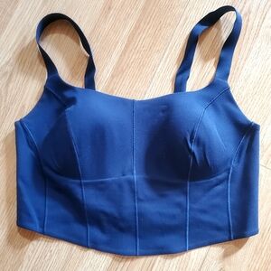 Offline By Aerie Navy Blue Seemless Corset Sports Bra